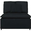 Modulinė sofa su pagalvėlėmis, juoda, 100 cm