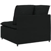 Modulinė sofa su pagalvėlėmis, juoda, 100 cm