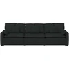 Modulinė sofa su pagalvėlėmis, juoda