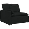 Modulinė sofa su pagalvėlėmis, juoda