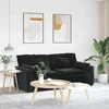 Modulinė sofa su pagalvėlėmis, juoda
