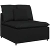 Modulinė sofa su pagalvėlėmis, juoda
