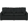 Modulinė sofa su pagalvėlėmis, juoda