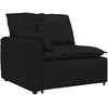 Modulinė sofa su pagalvėlėmis, juoda