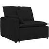 Modulinė sofa su pagalvėlėmis, juoda