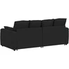 Modulinė sofa su pagalvėlėmis, juoda