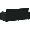 Modulinė sofa su pagalvėlėmis, juoda