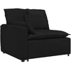 Modulinė sofa su pagalvėlėmis, juoda