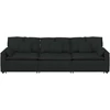 Modulinė sofa su pagalvėlėmis, juoda