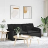 Modulinė sofa su pagalvėlėmis, juoda