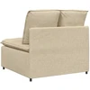 Modulinė sofa su pagalvėlėmis, kreminės spalvos, 100 cm