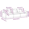 Modulinė sofa su pagalvėlėmis, kreminės spalvos
