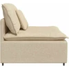 Modulinė sofa su pagalvėlėmis, kreminės spalvos, 100 cm