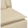 Modulinė sofa su pagalvėlėmis, kreminės spalvos, 100 cm