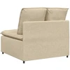 Modulinė sofa su pagalvėlėmis, kreminės spalvos, 100 cm