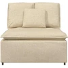 Modulinė sofa su pagalvėlėmis, kreminės spalvos, 100 cm