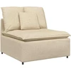 Modulinė sofa su pagalvėlėmis, kreminės spalvos