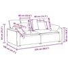 Modulinė sofa su pagalvėlėmis, kreminės spalvos