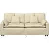 Modulinė sofa su pagalvėlėmis, kreminės spalvos
