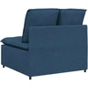 Modulinė sofa su pagalvėlėmis, mėlyna, 100 cm