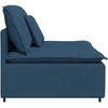 Modulinė sofa su pagalvėlėmis, mėlyna, 100 cm