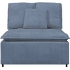Modulinė sofa su pagalvėlėmis, mėlyna, 100 cm