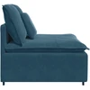 Modulinė sofa su pagalvėlėmis, mėlyna, 100 cm