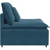 Modulinė sofa su pagalvėlėmis, mėlyna, 100 cm