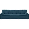 Modulinė sofa su pagalvėlėmis, mėlyna