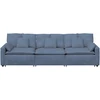 Modulinė sofa su pagalvėlėmis, mėlyna