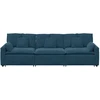 Modulinė sofa su pagalvėlėmis, mėlyna