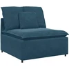 Modulinė sofa su pagalvėlėmis, mėlyna