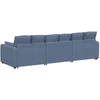Modulinė sofa su pagalvėlėmis, mėlyna