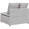 Modulinė sofa su pagalvėlėmis, pilka, 100 cm