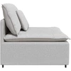 Modulinė sofa su pagalvėlėmis, pilka, 100 cm