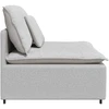 Modulinė sofa su pagalvėlėmis, pilka, 100 cm