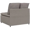 Modulinė sofa su pagalvėlėmis, pilkai ruda, 100 cm