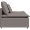 Modulinė sofa su pagalvėlėmis, pilkai ruda, 100 cm