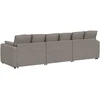 Modulinė sofa su pagalvėlėmis, pilkai ruda