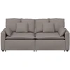 Modulinė sofa su pagalvėlėmis, pilkai ruda