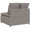 Modulinė sofa su pagalvėlėmis, pilkai ruda, 100 cm