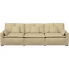 Modulinė sofa su pagalvėlėmis, pilkai žalia