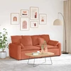 Modulinė sofa su pagalvėlėmis, raudonai oranžinė