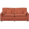Modulinė sofa su pagalvėlėmis, raudonai oranžinė
