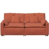 Modulinė sofa su pagalvėlėmis, raudonai oranžinė