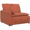 Modulinė sofa su pagalvėlėmis, raudonai oranžinė