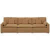 Modulinė sofa su pagalvėlėmis, smėlio spalvos