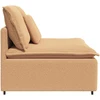 Modulinė sofa su pagalvėlėmis, smėlio spalvos, 100 cm