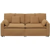 Modulinė sofa su pagalvėlėmis, smėlio spalvos