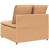 Modulinė sofa su pagalvėlėmis, smėlio spalvos, 100 cm